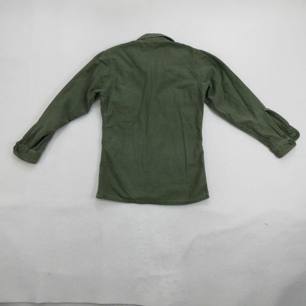 US Army Men's Shirt 13.5x30 OG-107 Vintage Cotton Sateen Vietnam Utility Jacket